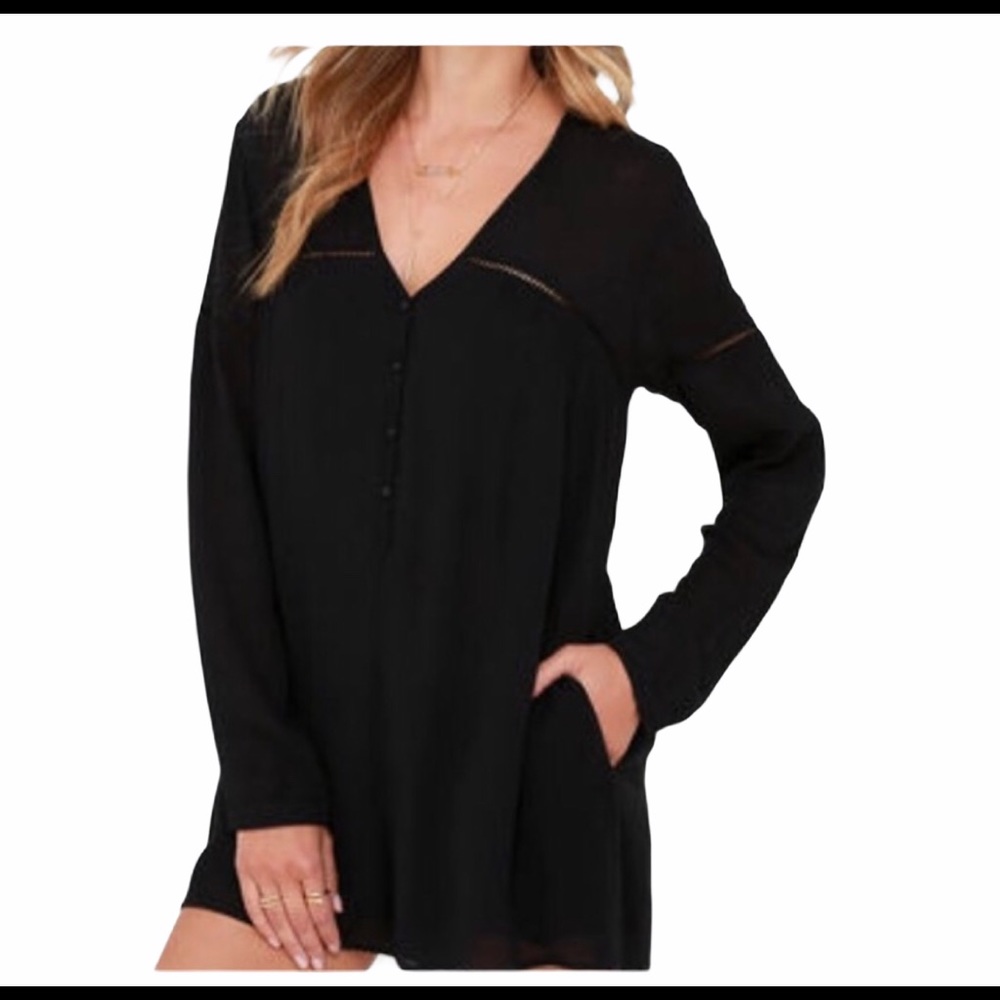 Black Long Sleeve Romper